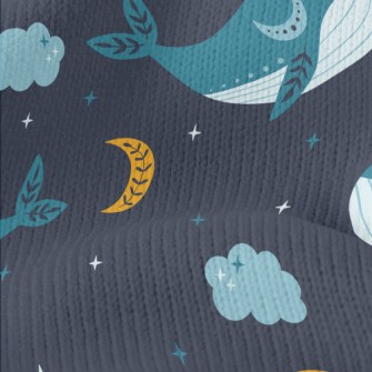 Starry Sky And Blue Whale Stretch Jersey