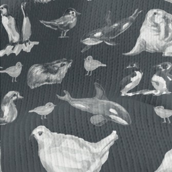 Watercolor Hand Drawn Birds Stretch Jersey