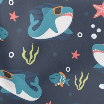 Cool Sunglasses Shark Lightweight Cotton Poplin