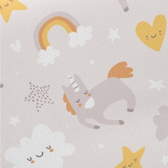 Cute Blush Unicorn Midweight Cotton Poplin