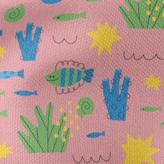 Coral Reef And Small Fish Waterproof Canvas