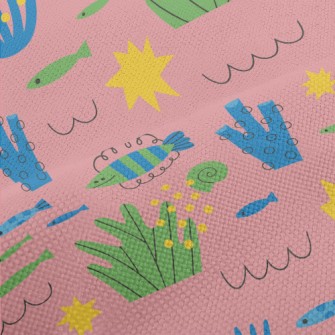 Coral Reef And Small Fish Performance Linen