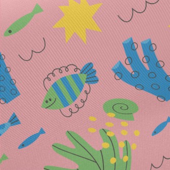 Coral Reef And Small Fish Twill