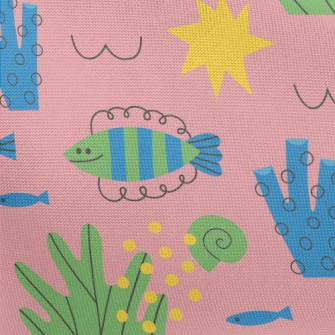 Coral Reef And Small Fish Pongee