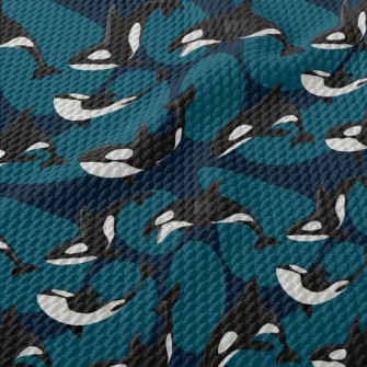 Killer Whales Free Birdseye Piqué