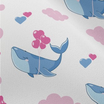 Whales Fly Into The Clouds Chiffon