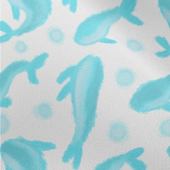 Abstract Watercolor Whale Chiffon