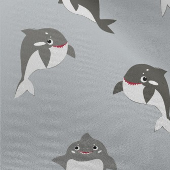 Killer Whale And Baby Shark Chiffon
