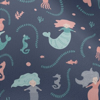Cute Mermaid Under The Sea Chiffon