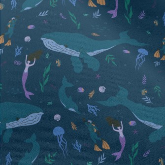 Undersea Diving Beauty Chiffon