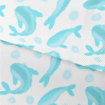 Abstract Watercolor Whale Waterproof Oxford