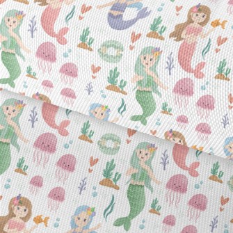 Colorful Watercolor Mermaid Waterproof Oxford