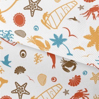 Colorful Beach Silhouette Waterproof Oxford