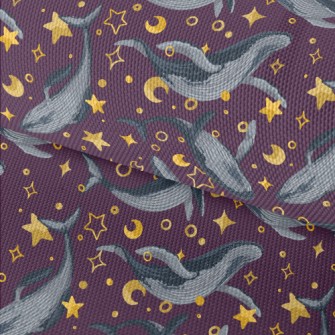 Hand Drawn Whale And Stars Waterproof Oxford