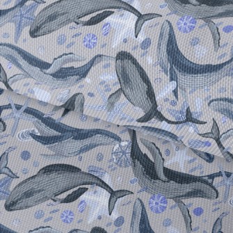 Elegant Hand Drawn Whale Waterproof Oxford