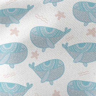 Cute Blue Whale Waterproof Canvas