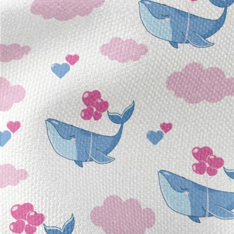 Whales Fly Into The Clouds Waterproof Canvas