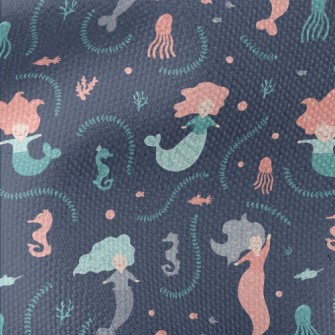 Cute Mermaid Under The Sea Waterproof Canvas