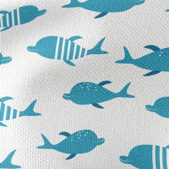 Cartoon Dolphin Pattern Waterproof Canvas