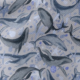 Elegant Hand Drawn Whale Waterproof Canvas