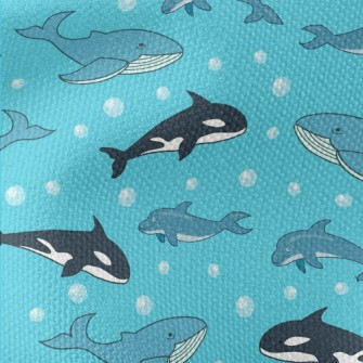 Cartoon Marine Mammals Waterproof Canvas