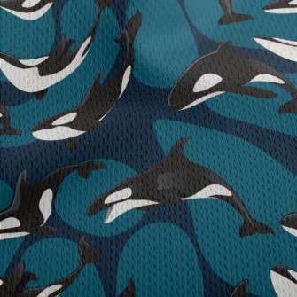 Killer Whales Free Athletic Mesh Flat Back
