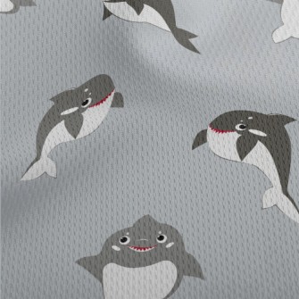 Killer Whale And Baby Shark Athletic Mesh Flat Back