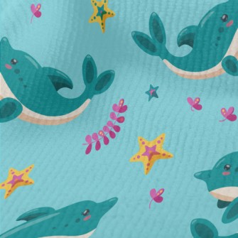 Cartoon Dolphin And Starfish Terry