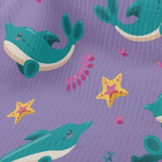 Cartoon Blue Dolphin Terry
