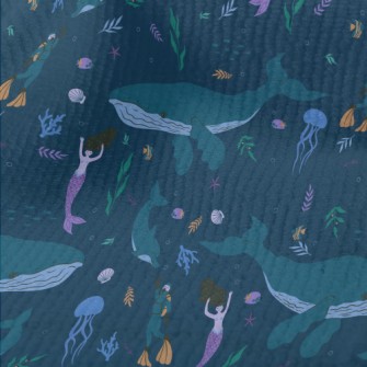 Undersea Diving Beauty Terry