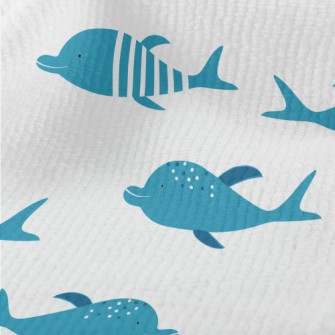 Cartoon Dolphin Pattern Terry