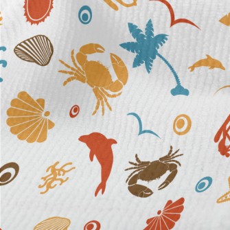 Colorful Beach Silhouette Terry