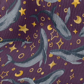 Hand Drawn Whale And Stars Terry