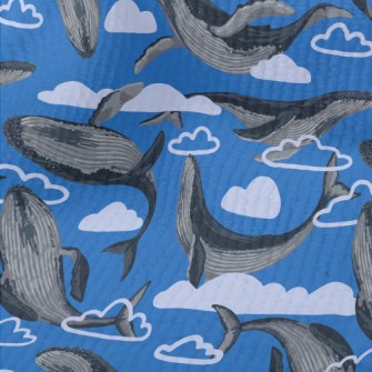Hand Drawn Whale In The Sky Terry
