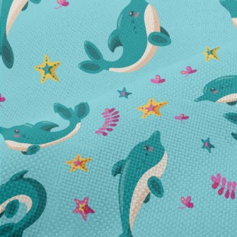 Cartoon Dolphin And Starfish Performance Linen