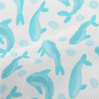 Abstract Watercolor Whale Performance Linen