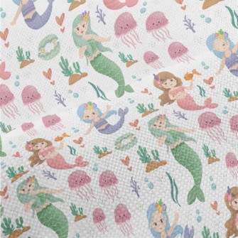 Colorful Watercolor Mermaid Performance Linen