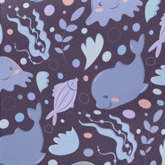 Cartoon Marine Life For Childr Twill