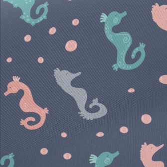 Cute Colorful Seahorse Twill