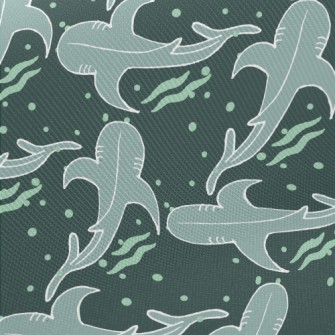 Hand Drawn Killer Whale With B Twill
