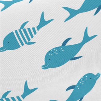 Cartoon Dolphin Pattern Twill