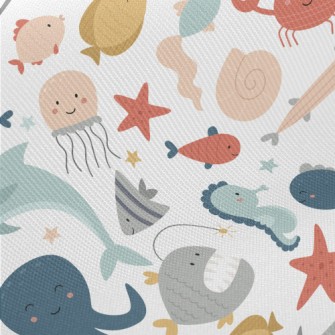 Cartoon Cute Underwater World Twill
