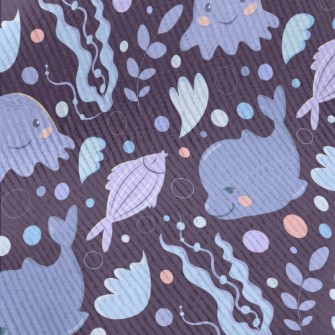 Cartoon Marine Life For Childr Standard Corduroy