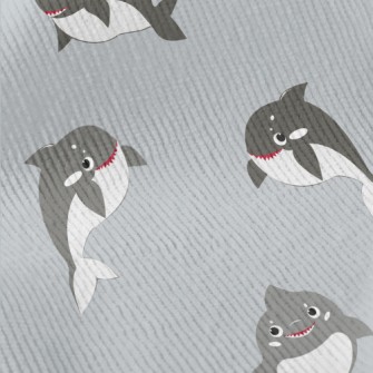Killer Whale And Baby Shark Standard Corduroy