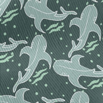Hand Drawn Killer Whale With B Standard Corduroy