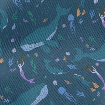 Undersea Diving Beauty Standard Corduroy