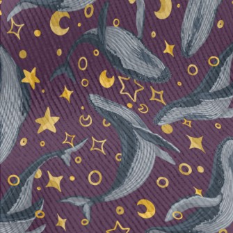 Hand Drawn Whale And Stars Standard Corduroy
