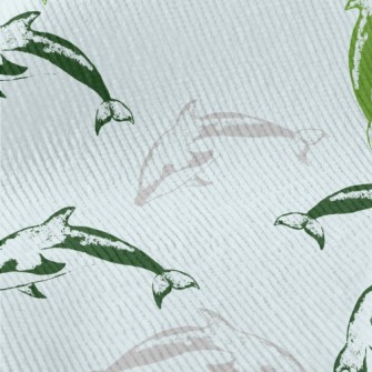 Dolphin Seal Pattern Standard Corduroy
