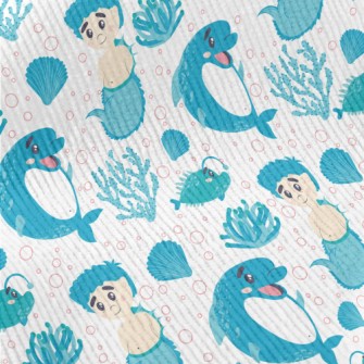 Dolphin And Mermaid Boy Standard Corduroy