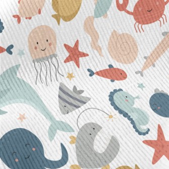 Cartoon Cute Underwater World Standard Corduroy